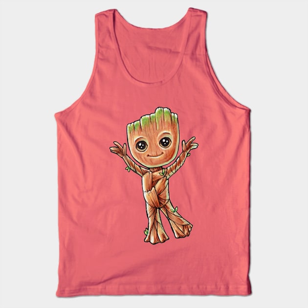 Baby Groot Tank Top by angmermsmith